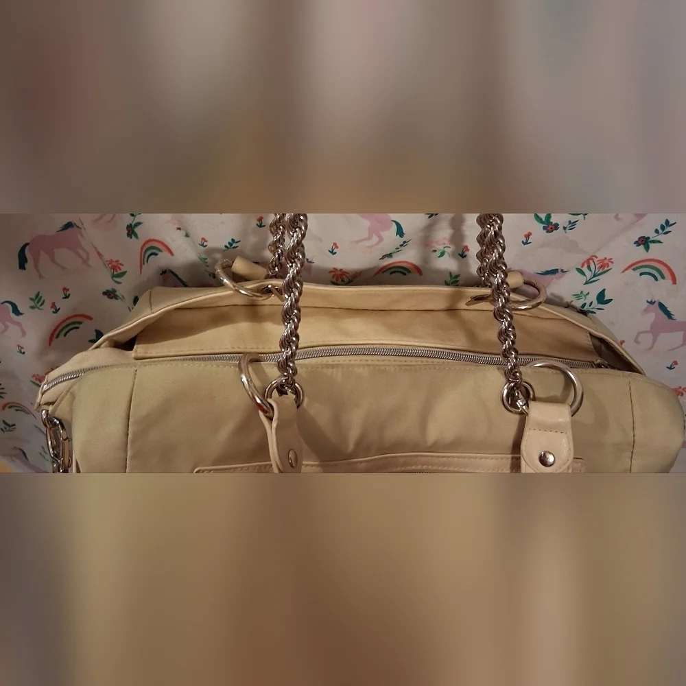 EUC Beis The Diaper Bag Cream Vegan Neutral Casual Maternity Mother Baby Bag